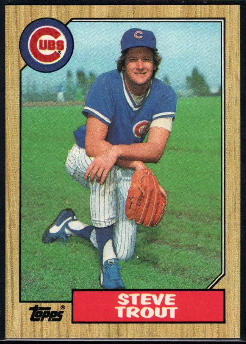 1987 Topps #750 Steve Trout EX Excellent Chicago Cubs Baseball Card - Baseball Card Single