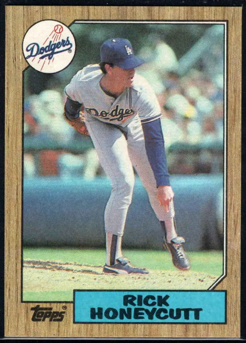 1987 Topps #753 Rick Honeycutt EX Excellent Los Angeles Dodgers Baseball Card - Baseball Card Single