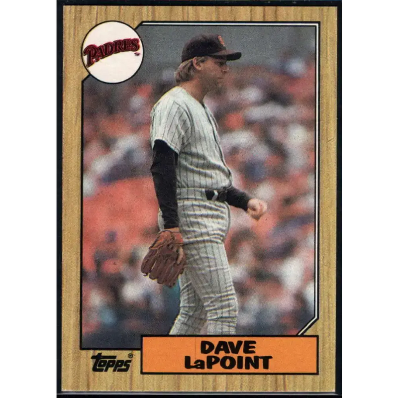1987 Topps #754 Dave LaPoint EX Excellent San Diego Padres Baseball Card - Baseball Card Single