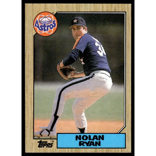 1987 Topps #757 Nolan Ryan EX/NM Houston Astros Baseball Card