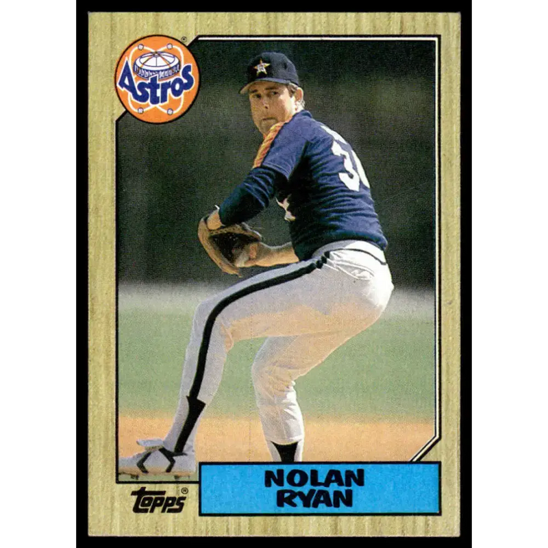 1987 Topps #757 Nolan Ryan EX/NM Houston Astros Baseball Card - Baseball Card Single