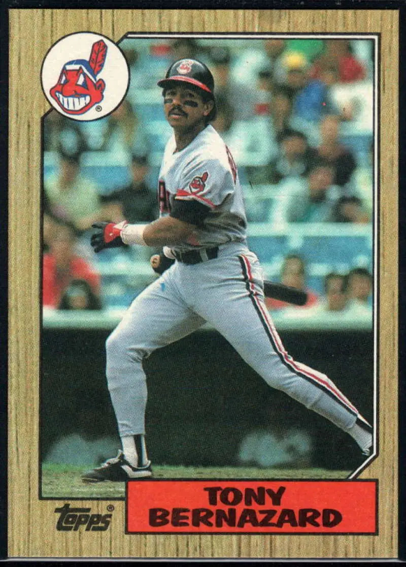 1987 Topps #758 Tony Bernazard EX Excellent Cleveland Indians Baseball Card - Baseball Card Single