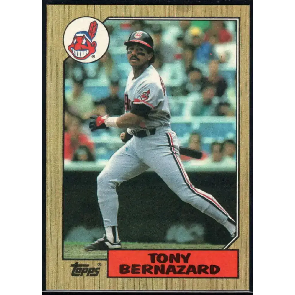 1987 Topps #758 Tony Bernazard EX Excellent Cleveland Indians Baseball Card - Baseball Card Single