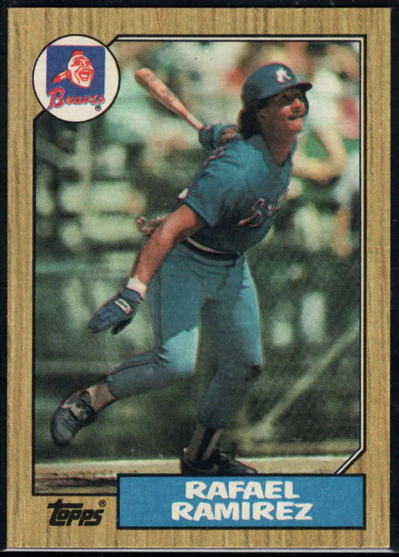 1987 Topps #76 Rafael Ramirez EX Excellent Atlanta Braves Baseball Card - Baseball Card Single