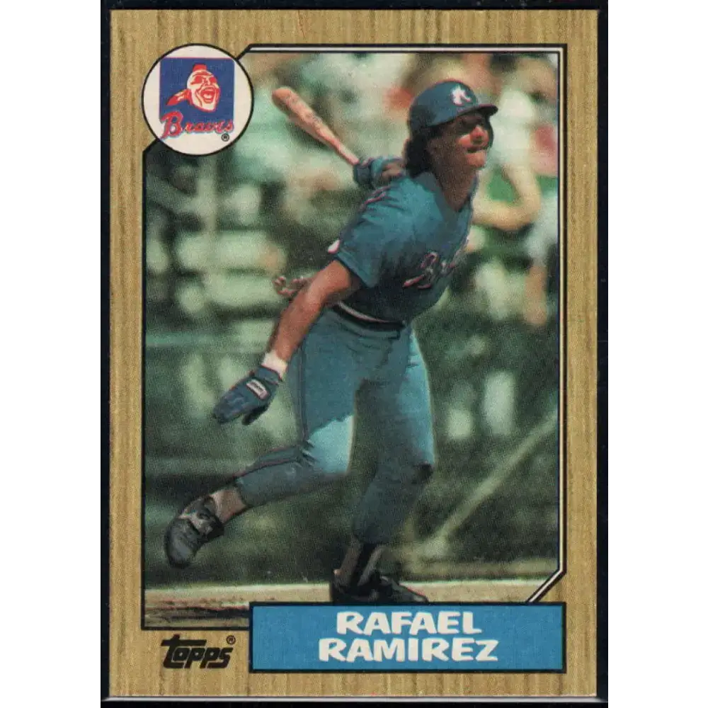 1987 Topps #76 Rafael Ramirez EX Excellent Atlanta Braves Baseball Card - Baseball Card Single
