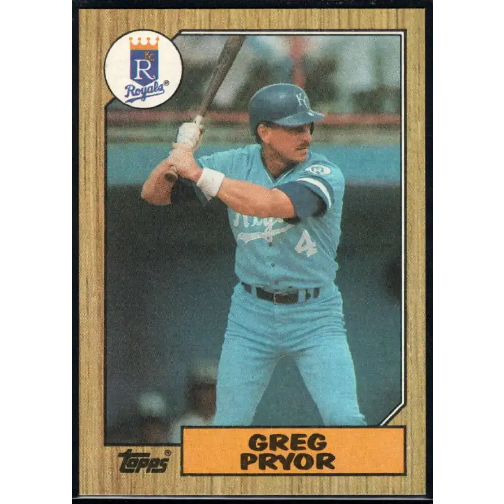1987 Topps #761 Greg Pryor EX Excellent Kansas City Royals Baseball Card - Baseball Card Single