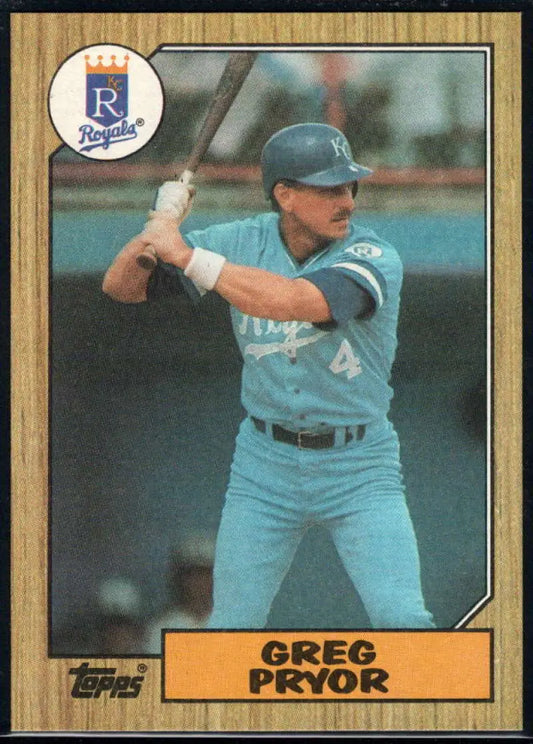 1987 Topps #761 Greg Pryor EX Excellent Kansas City Royals Baseball Card - Baseball Card Single
