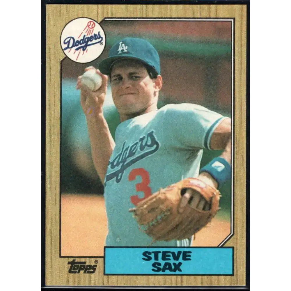 1987 Topps #769 Steve Sax EX Excellent Los Angeles Dodgers Baseball Card - Baseball Card Single