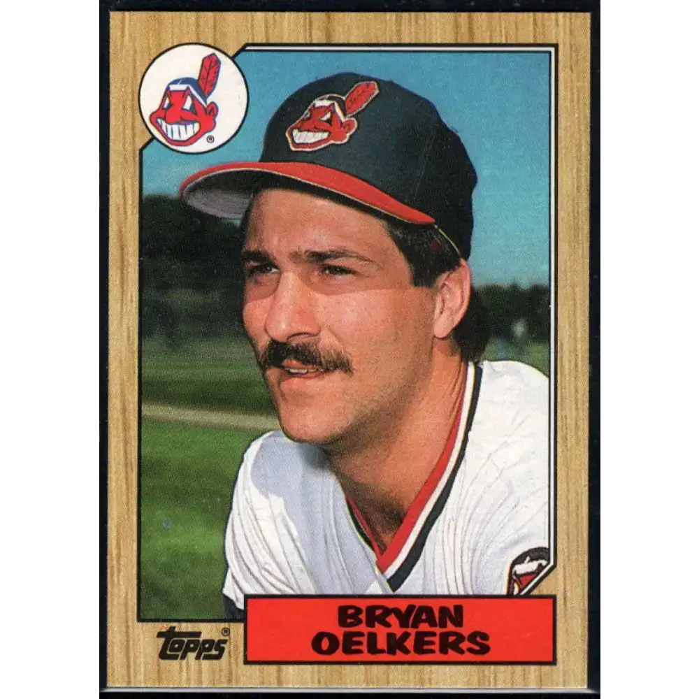 1987 Topps #77 Bryan Oelkers EX Excellent Cleveland Indians Baseball Card - Baseball Card Single