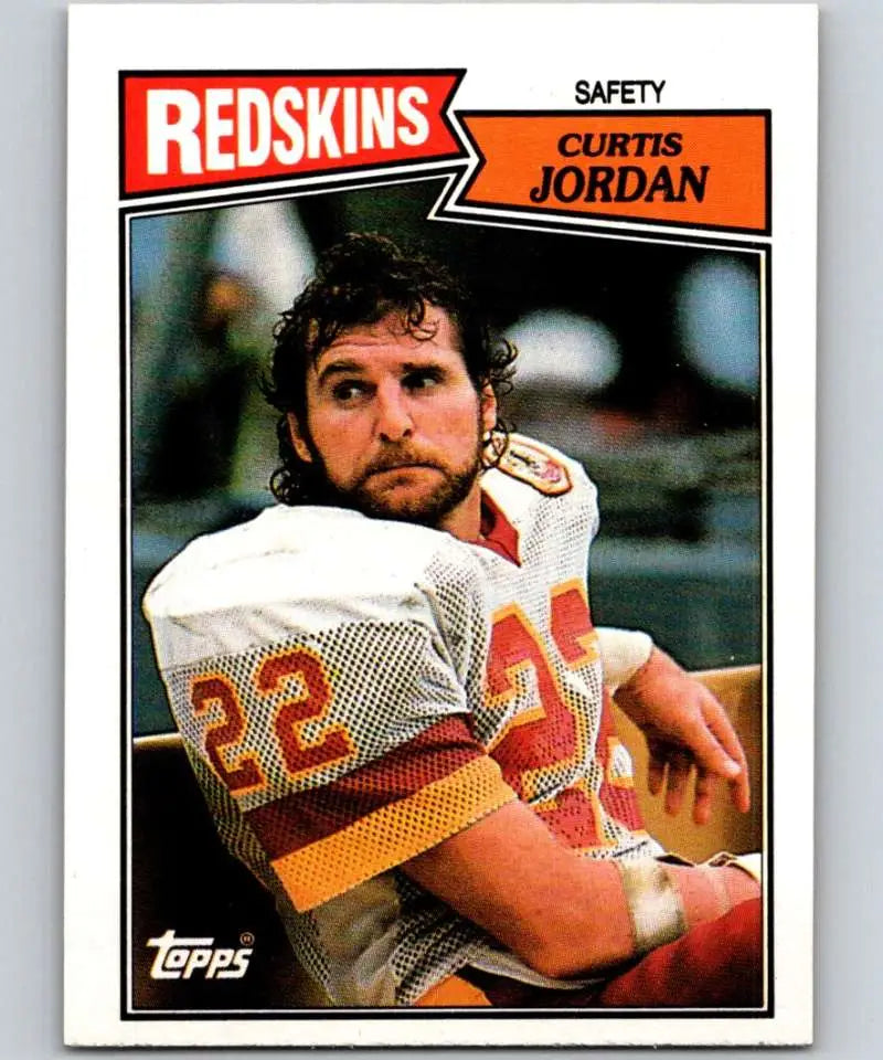 1987 Topps #78 Curtis Jordan EX Excellent Washington Redskins Football Card - Football Card Single