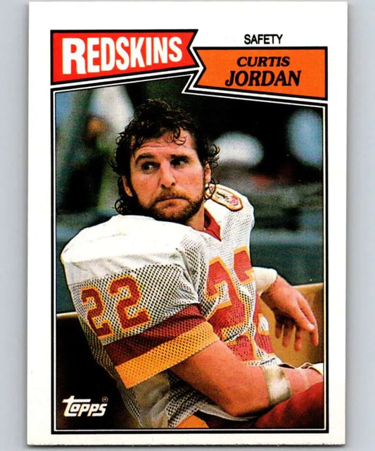 1987 Topps #78 Curtis Jordan EX Excellent Washington Redskins Football Card - Football Card Single