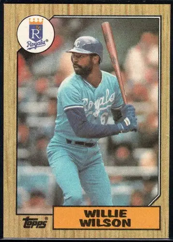 1984 Topps Willie Wilson baseball card with original gloss, NM-MT condition