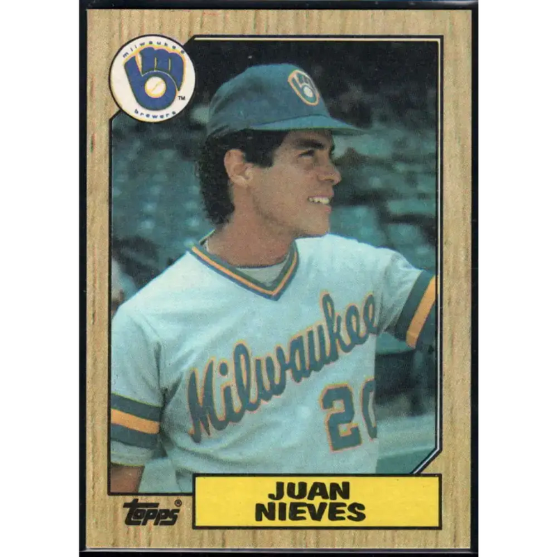 1987 Topps #79 Juan Nieves EX Excellent Milwaukee Brewers Baseball Card - Baseball Card Single