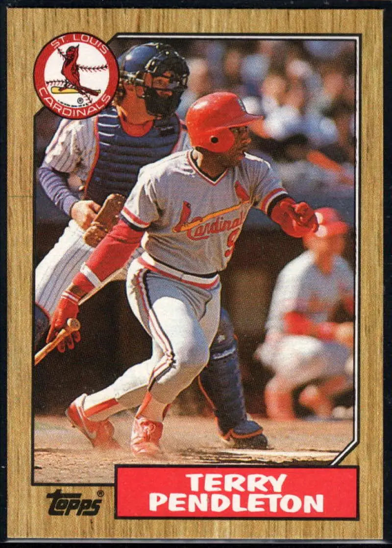 1987 Topps #8 Terry Pendleton EX Excellent St. Louis Cardinals Baseball Card - Baseball Card Single