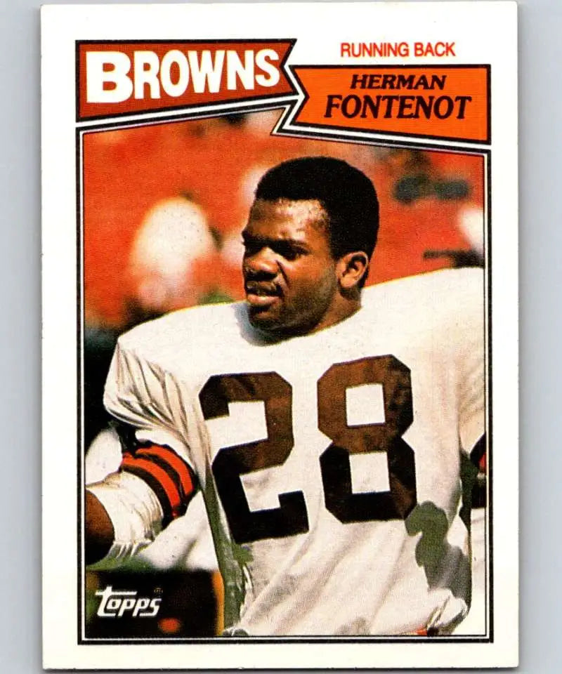 1987 Topps #83 Herman Fontenot EX Excellent Cleveland Browns Football Card - Football Card Single