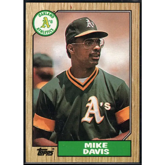 1987 Topps #83 Mike Davis EX Excellent Oakland Athletics Baseball Card