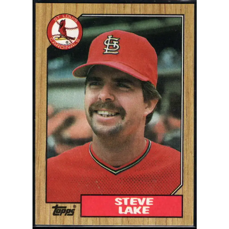 1987 Topps #84 Steve Lake EX Excellent St. Louis Cardinals Baseball Card - Baseball Card Single