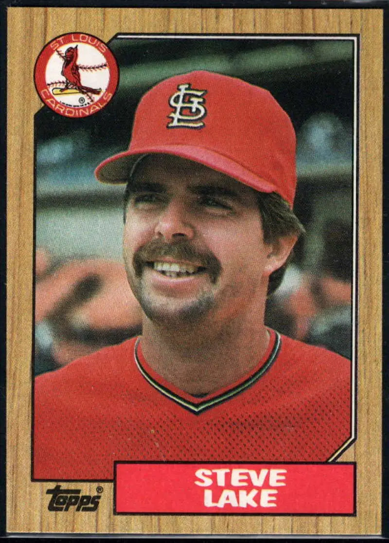 1987 Topps #84 Steve Lake EX Excellent St. Louis Cardinals Baseball Card - Baseball Card Single