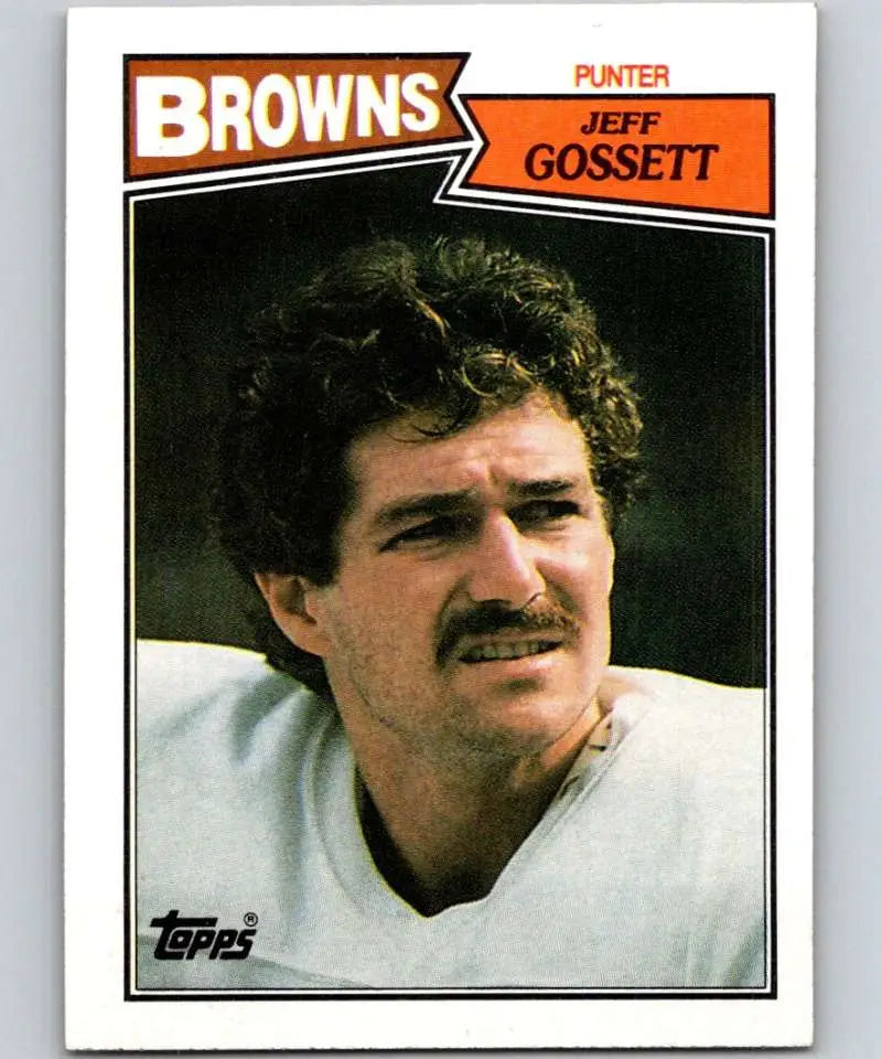1987 Topps #86 Jeff Gossett EX Excellent Cleveland Browns Football Card - Football Card Single
