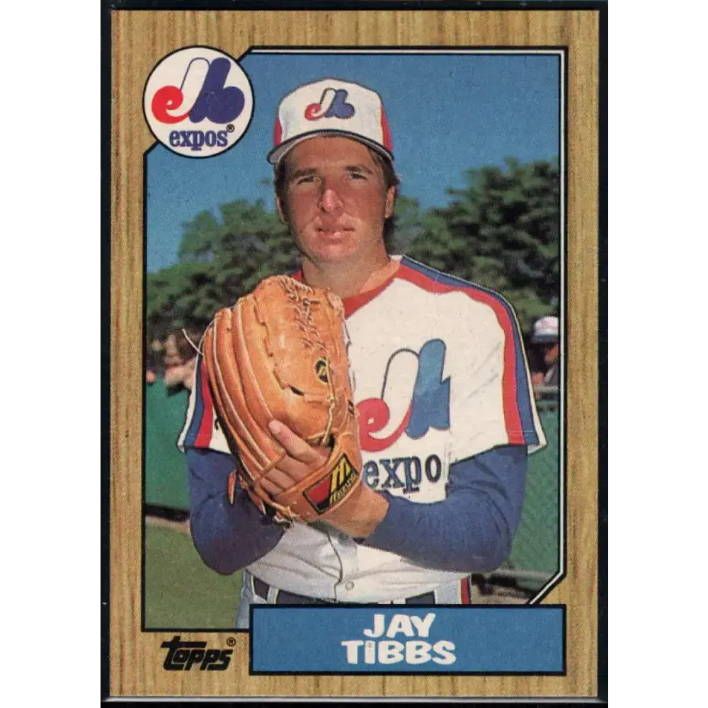 1987 Topps #9 Jay Tibbs EX Excellent Montreal Expos Baseball Card - Baseball Card Single