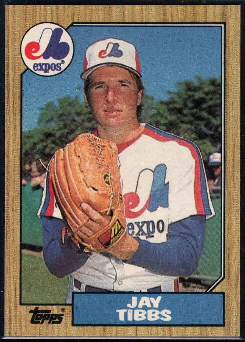 1987 Topps #9 Jay Tibbs EX Excellent Montreal Expos Baseball Card - Baseball Card Single