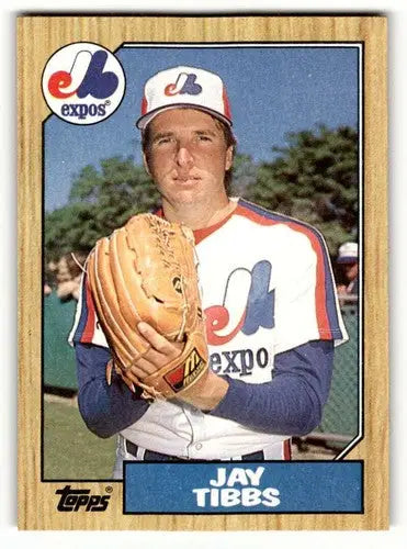 Jay Tibbs Montreal baseball card from 1987 Topps featuring Tibbs Montreal Expos memorabilia