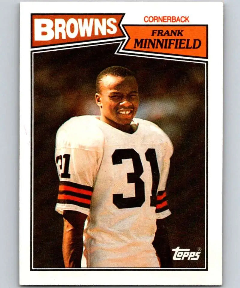 1987 Topps #92 Frank Minnifield EX Excellent Cleveland Browns Football Card - Football Card Single