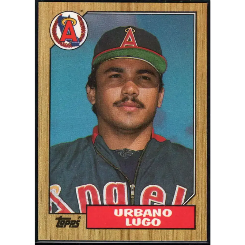 1987 Topps #92 Urbano Lugo EX Excellent California Angels Baseball Card - Baseball Card Single
