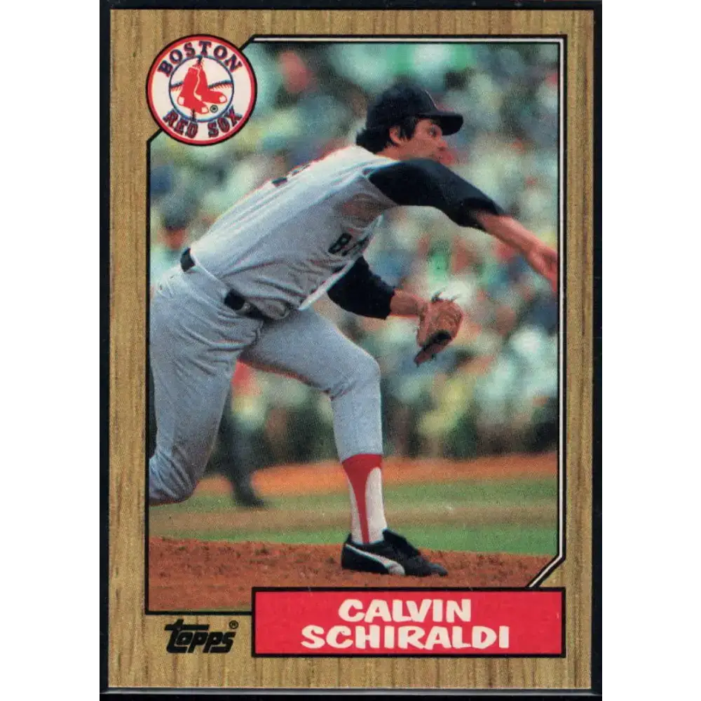 1987 Topps #94 Calvin Schiraldi EX Excellent Boston Red Sox Baseball Card - Baseball Card Single