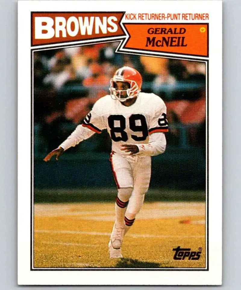 1987 Topps #94 Gerald McNeil EX Excellent RC Rookie Cleveland Browns Football Card - Football Card Single