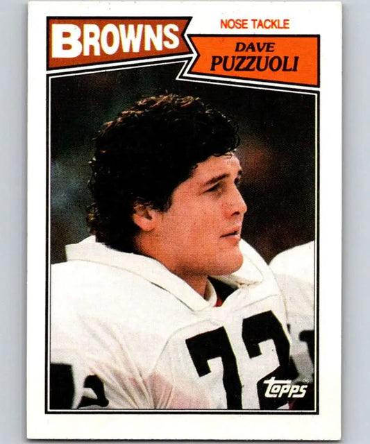 1987 Topps #95 Dave Puzzuoli EX Excellent Cleveland Browns Football Card - Football Card Single