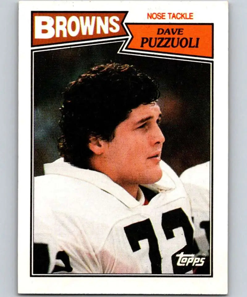 1987 Topps #95 Dave Puzzuoli EX Excellent Cleveland Browns Football Card - Football Card Single