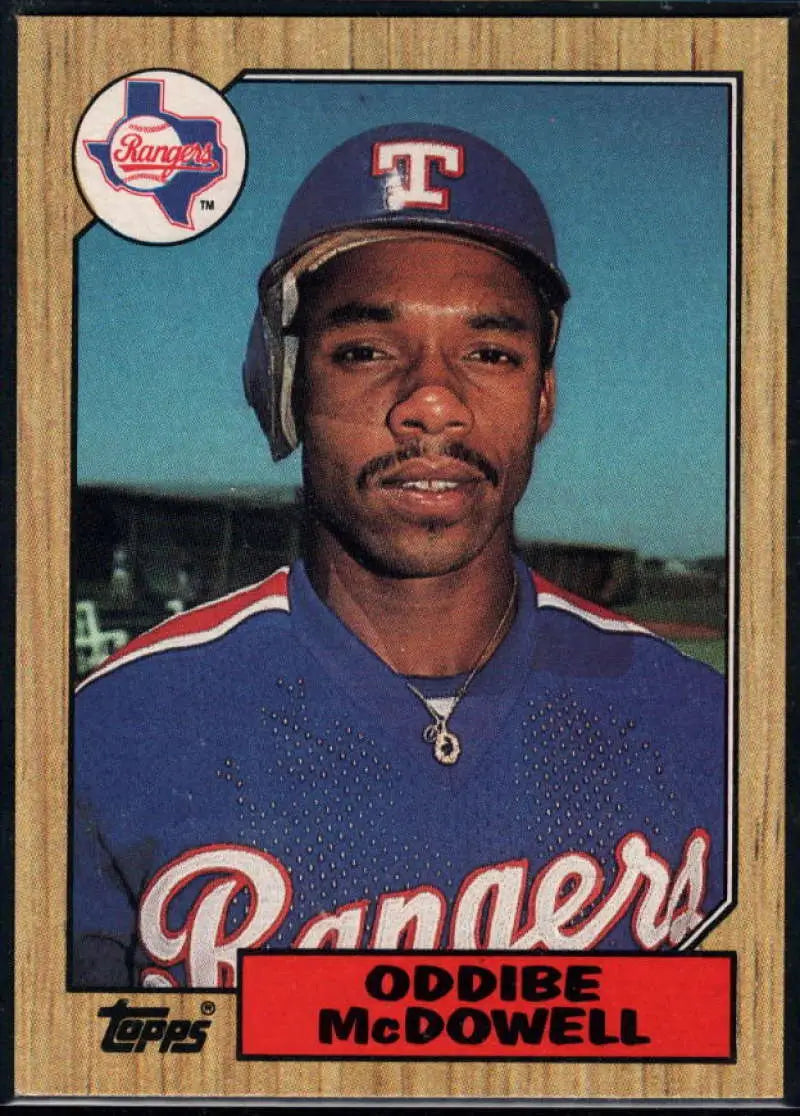 1987 Topps #95 Oddibe McDowell EX Excellent Texas Rangers Baseball Card - Baseball Card Single