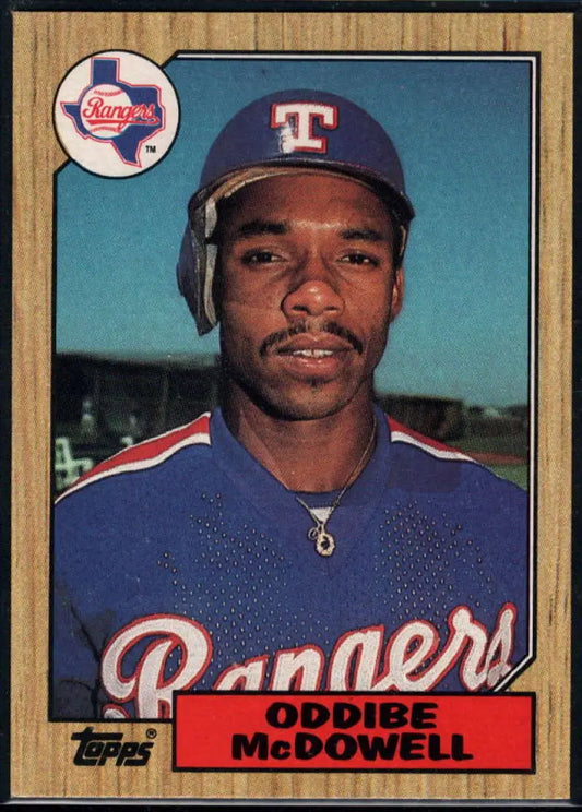1987 Topps #95 Oddibe McDowell EX Excellent Texas Rangers Baseball Card - Baseball Card Single