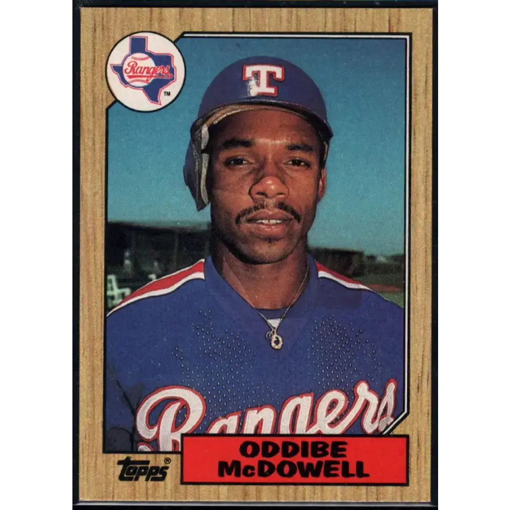 1987 Topps #95 Oddibe McDowell EX Excellent Texas Rangers Baseball Card - Baseball Card Single