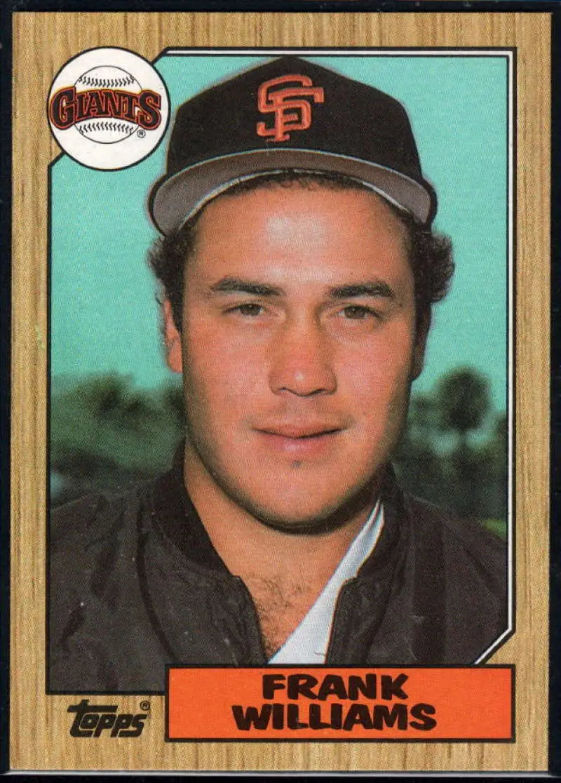 1987 Topps #96 Frank Williams EX Excellent San Francisco Giants Baseball Card - Baseball Card Single