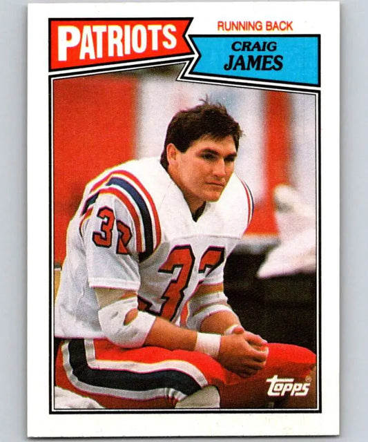 1987 Topps #98 Craig James EX Excellent New England Patriots Football Card - Football Card Single