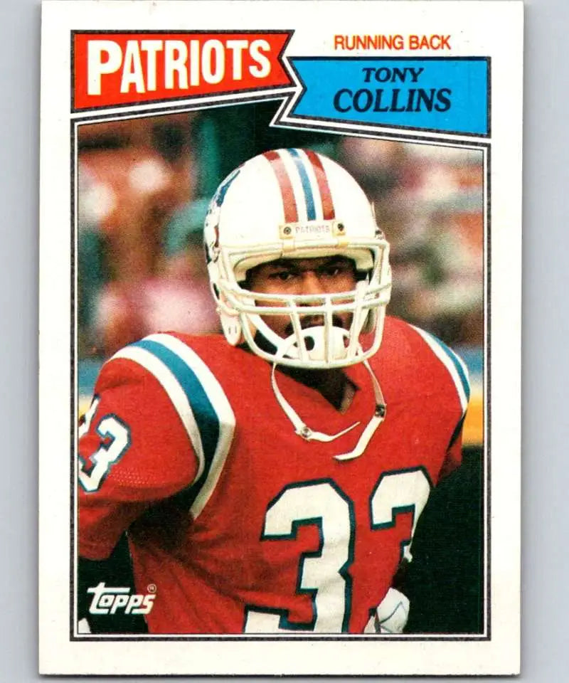 1987 Topps #99 Tony Collins EX Excellent New England Patriots Football Card - Football Card Single
