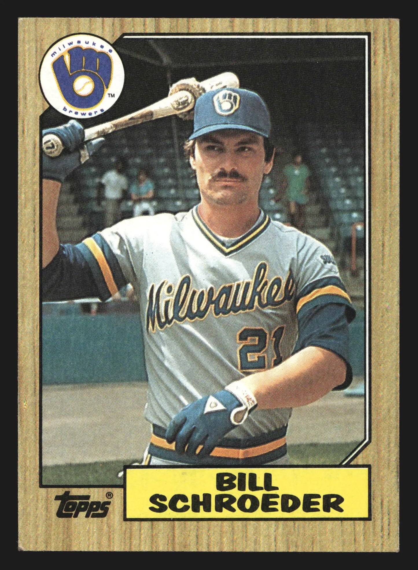 1987 Topps Bill Schroeder #302 Milwaukee Brewers - Baseball Card Single