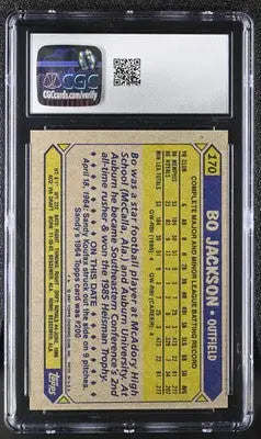 1987 Topps Bo Jackson #170 Baseball CGC 8