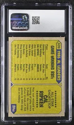1987 Topps Cal Ripken Jr. #609 All Star Baseball CGC 6.5