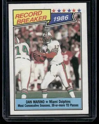 1987 Topps Dan Marino #6 Record Breaker Football - Football Card Single