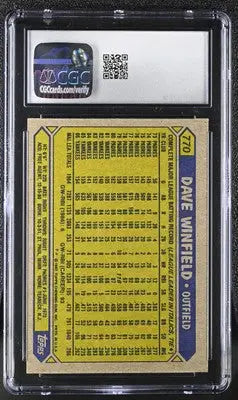 1987 Topps Dave Winfield #770 Baseball CGC 7