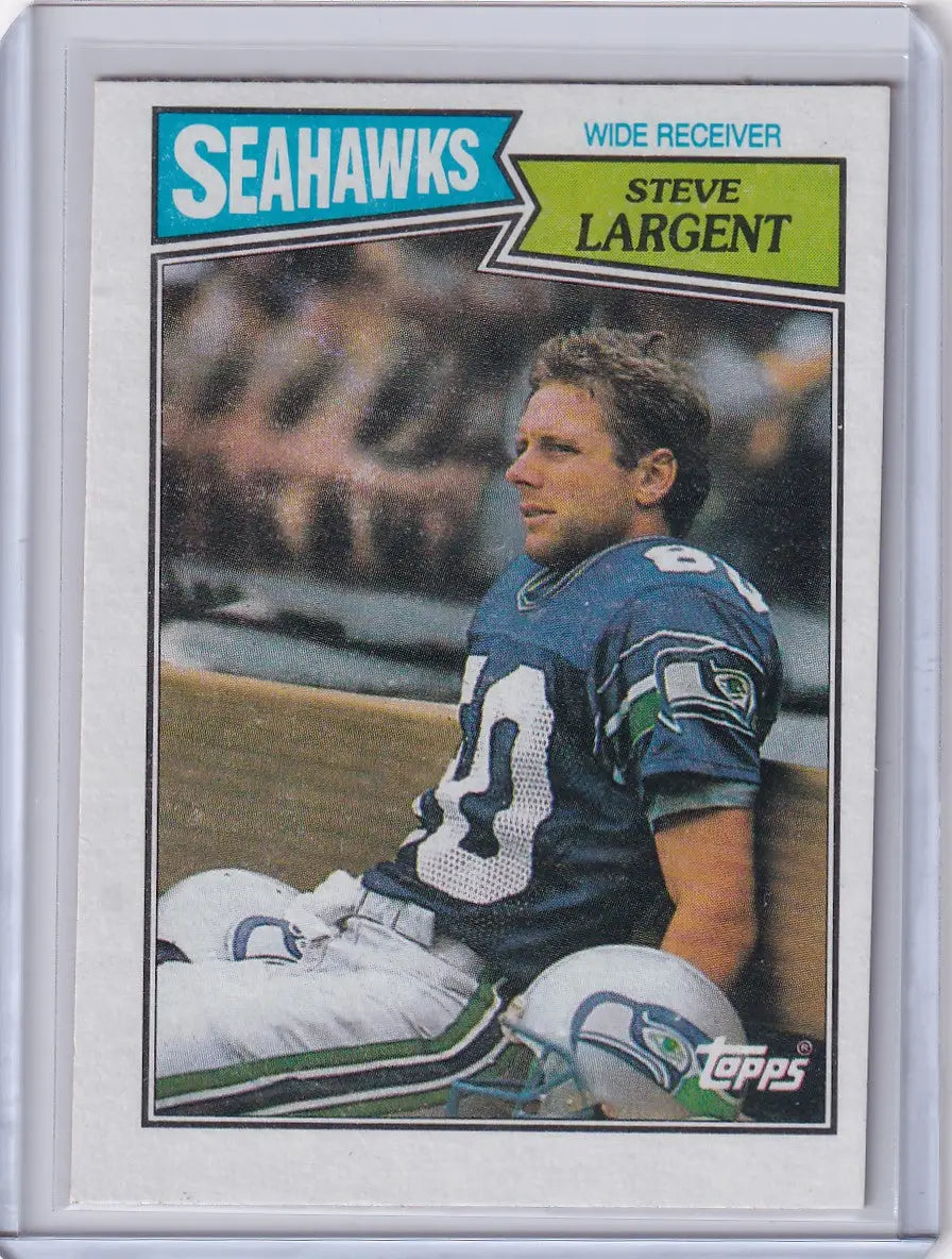 1987 Topps Football #177 Steve Largent card featuring Seattle Seahawks star player