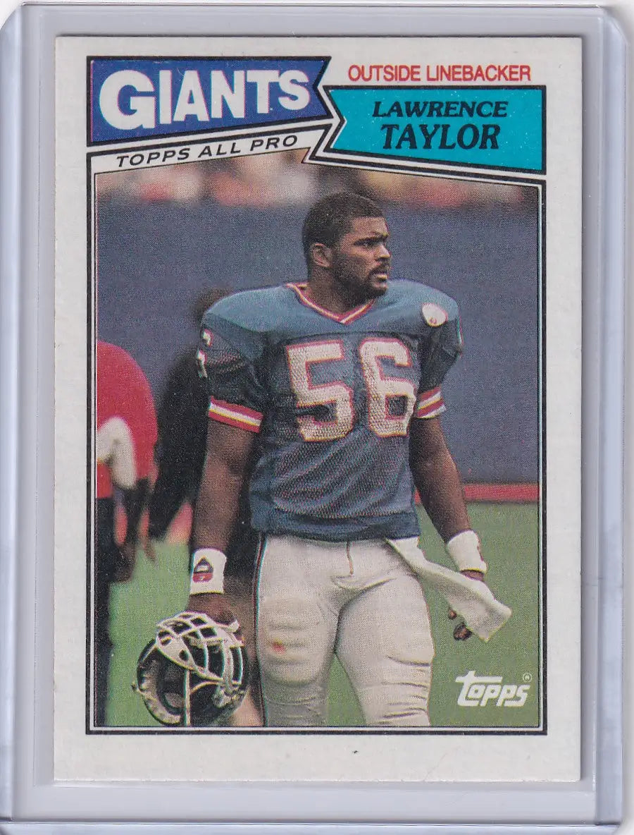1987 Topps Football #26 Lawrence Taylor card featuring New York Giants legend