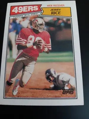 1987 Topps - Jerry Rice #115. San Francisco 49ers. NRMT+ - Football Card Single