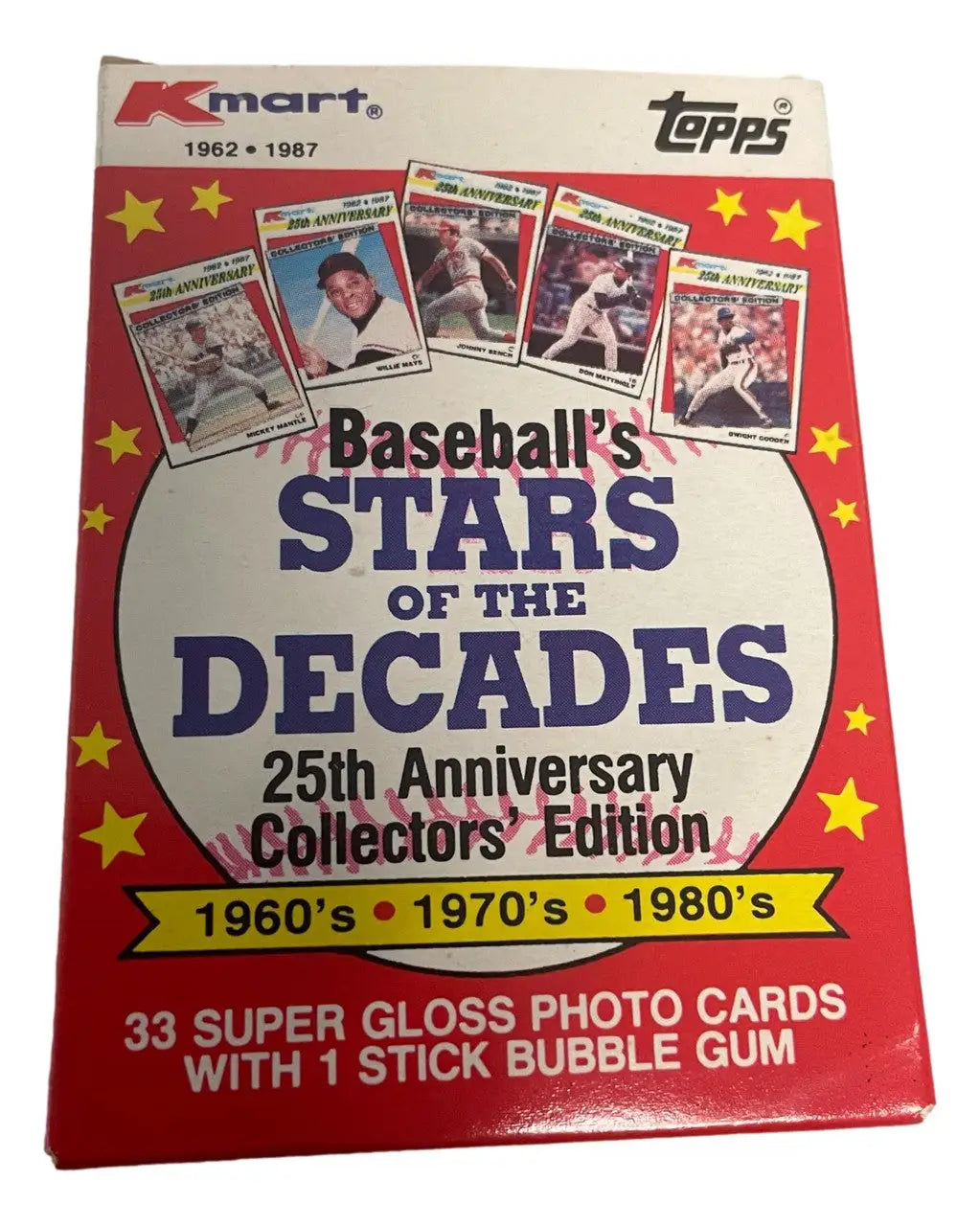 1987 Topps Kmart Stars of the Decades 25th Anniversary Collector’s Edition Set - Baseball Card Box