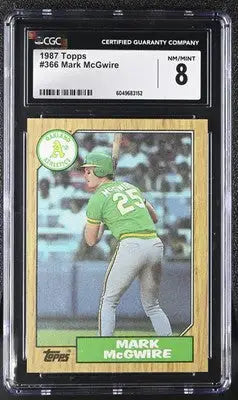 1987 Topps Mark McGwire #366 Baseball CGC 8