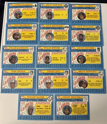 1987 Topps Mini Baseball Card Lot MLB League Leaders
