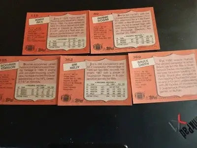 1987 Topps NFL Superstar LOT: Rice Kosar Kelly Smith Esiason. NRMT+ - Football Card Single